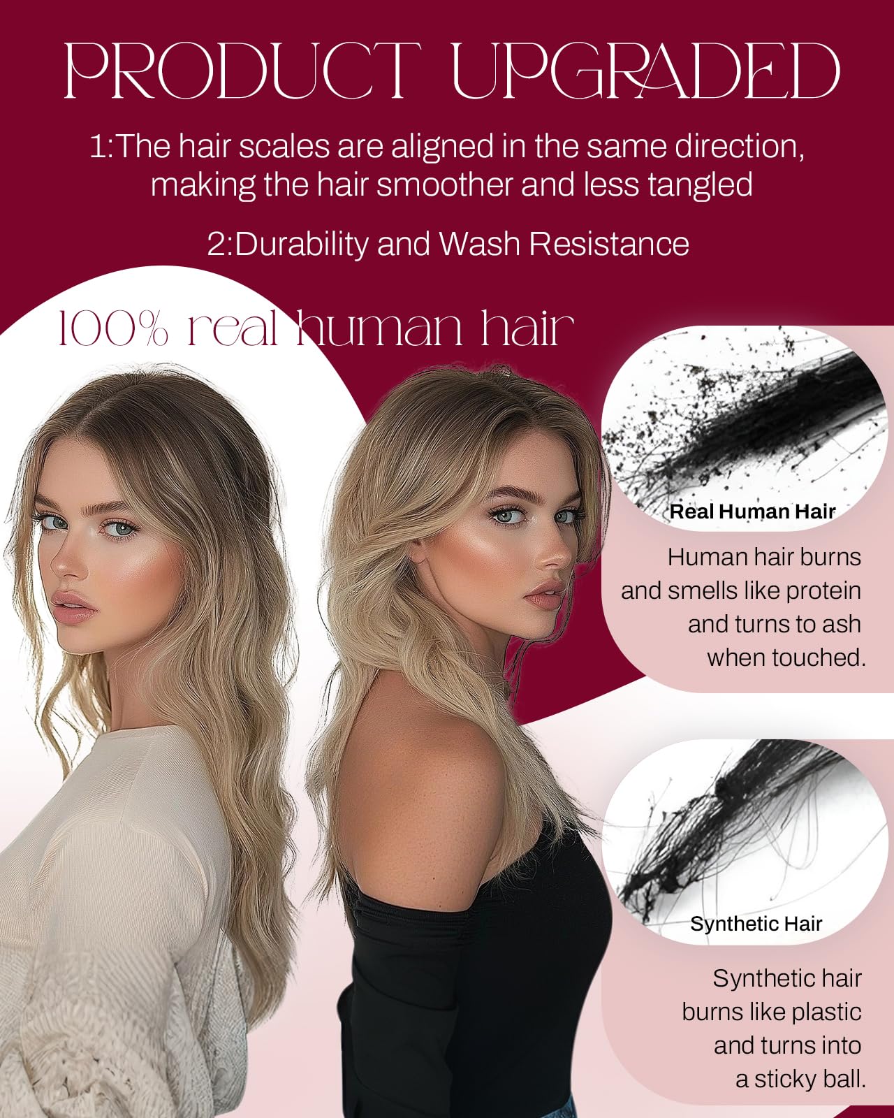 Moresoo Sew in Hair Extensions Real Human Hair Remy Medium Brown with Platinum Blonde Highlight Straight Weft Hair Extensions for Women Natural Blend 14 inch 100G