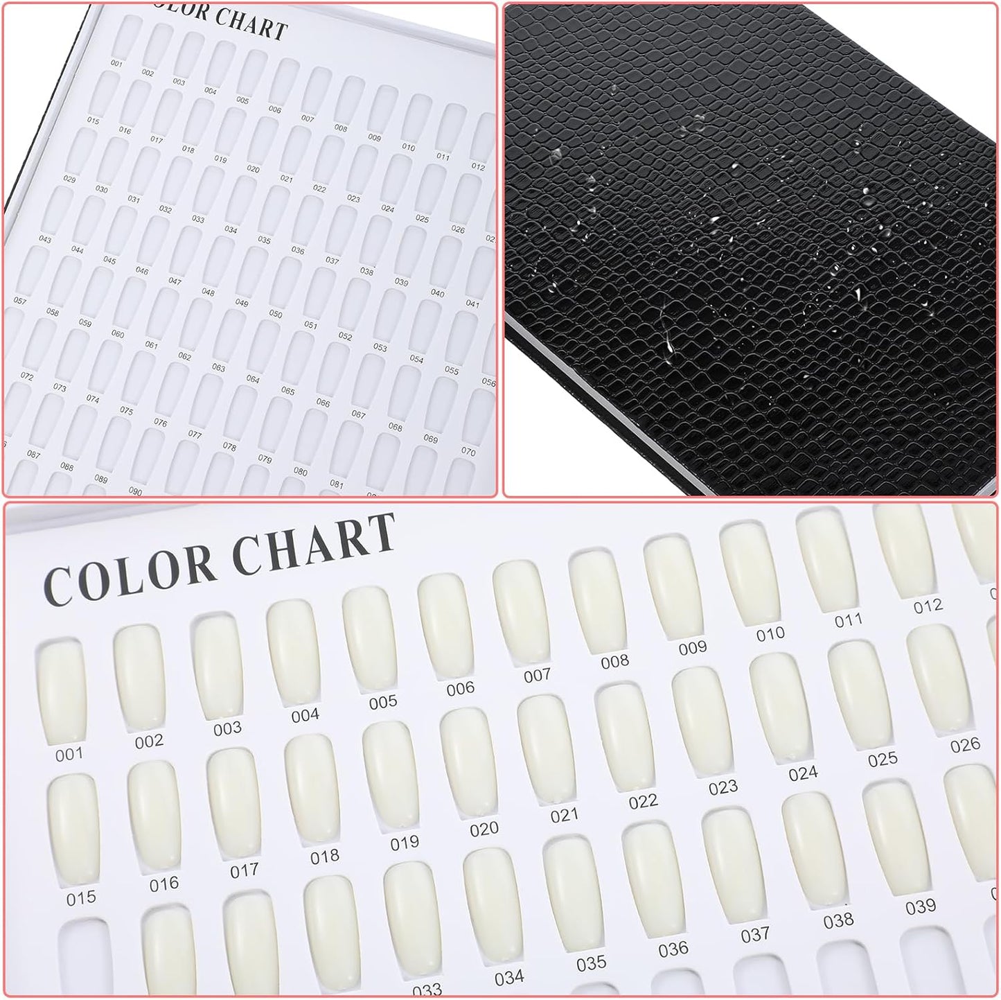 Nail Color Chart - Professional 308 Nail Polish Display Book | Swatch Practice Card for Nail Art