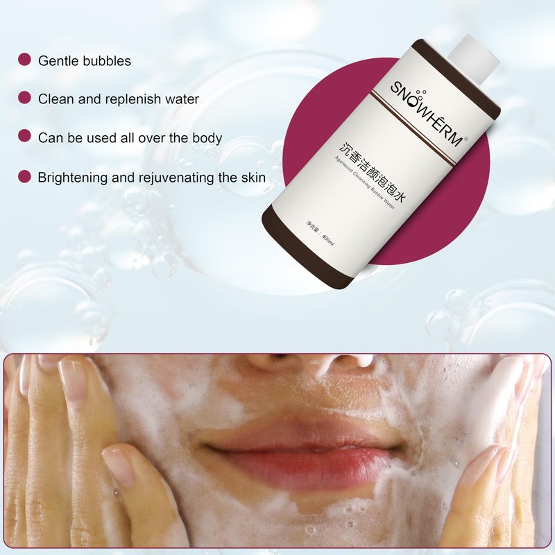 ELitzia Oxygen Bubble Machine Special 400ml/13.5Fl.oz Agilawood Beauty Bubble Solution for Deep Facial Cleaning Moisturizing and Oil Control Water Element Essence Bubble Liquid ETD063(Agilawood)
