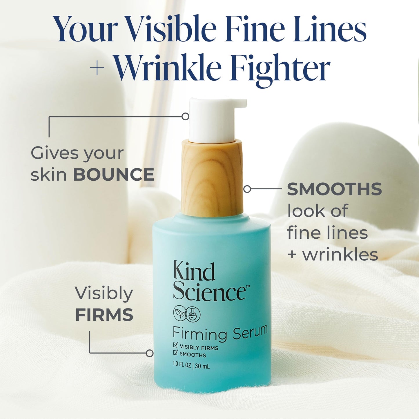 Kind Science 5-Piece Deluxe Anti Aging Skin Care Set for Day + Night Hydration, Anti Aging Treatment, Cleansing & Exfoliation - For Dry and Sensitive Skin - Fragrance Free, Cruelty Free
