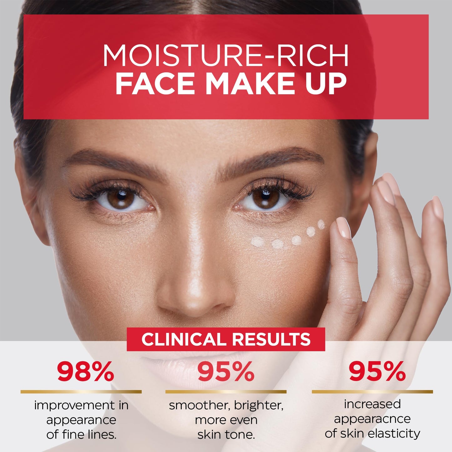 Mirabella Invincible For All Perfecting Under Eye Concealer Full Coverage - Hydrating Makeup Concealer for Dark Circles, Fine Lines & Wrinkles w/Hyaluronic Acid - Ivory I30