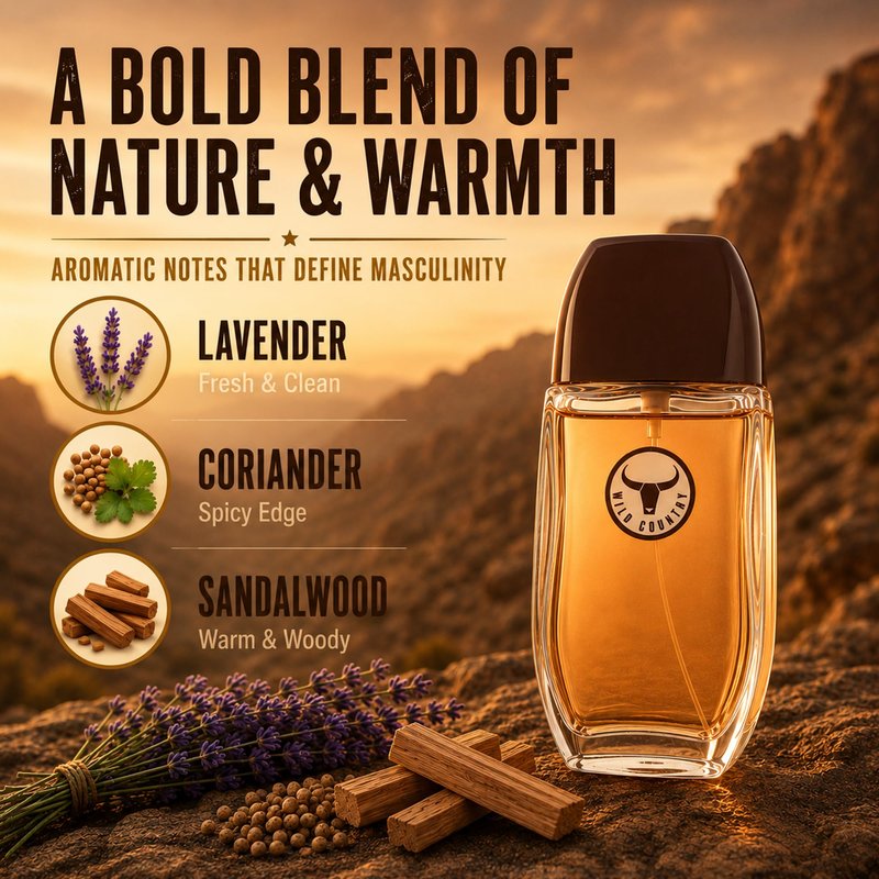 AVON Wild Country Cologne for Men - Long-Lasting Mens Cologne Spray with Lavender and Sandalwood. Bold, Aromatic Men's fragrances and Versatile daily wear body spray; ideal gift for him, 3 Fl Oz