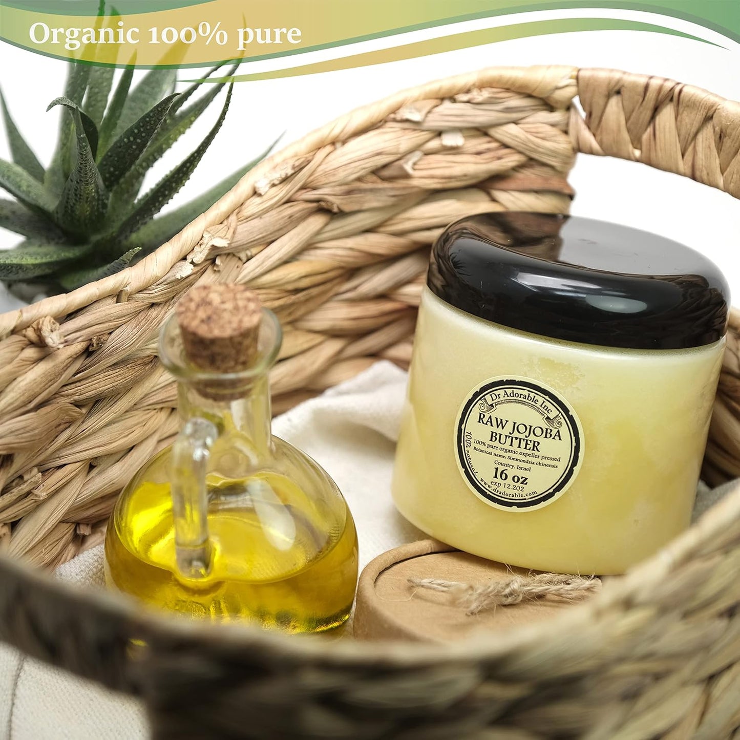 Jojoba Butter - Pure Organic Raw Moisturizing 16 oz | Natural Skin Care