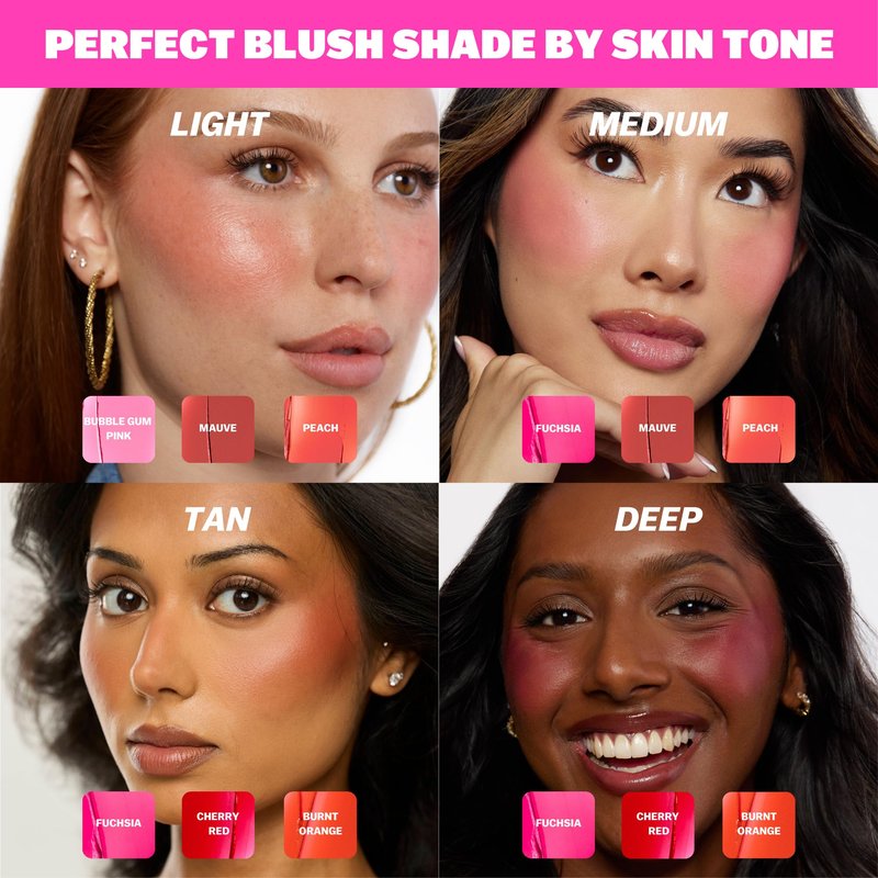 BASMA Beauty Cream Blush for Cheeks, Buildable Non-Sticky Cream Blush Makeup, Long-Lasting Cheek and Lip Tint with Vitamin E, Aloe Vera & Rosemary Extract, Gluten-Free Vegan (Pink Yet Coral)