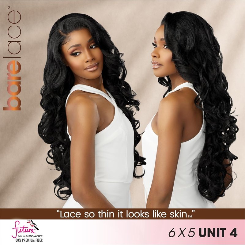 Sensationnel Bare Lace Wig - 6X5 Lace Frontal Glueless Synthetic Hair | 180° Pre-Plucked Hairline in Flamboyage Mocha