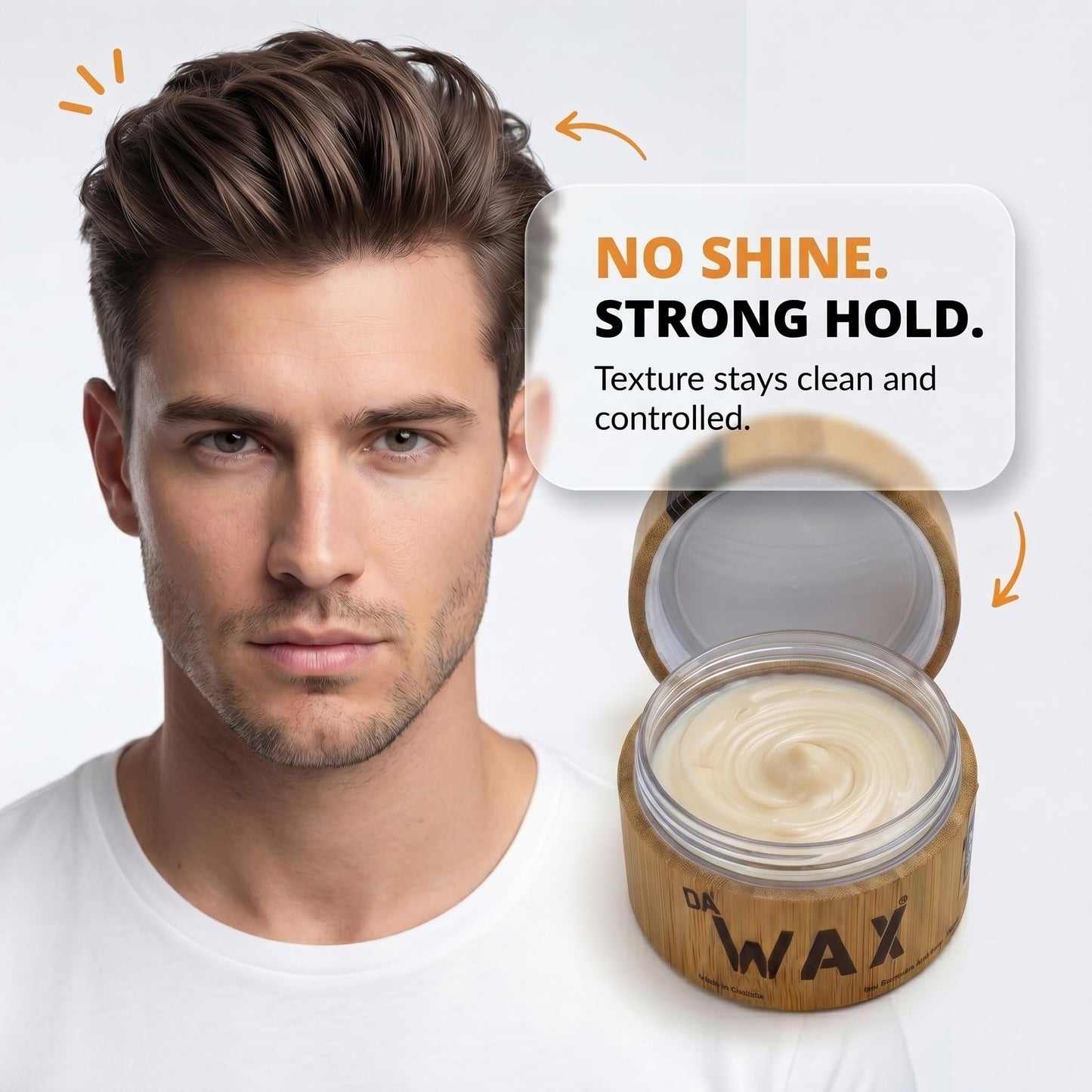 Da Dude Hair Wax for Men – Strong Hold, Matte Finish, Non-Greasy and Long-Lasting hair styling wax 3.38 oz