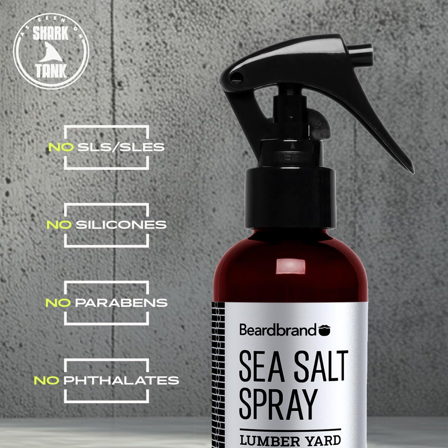Beardbrand Sea Salt Spray for Men – Hair Texture Spray Adds Instant Volume, For Lightweight Natural Textured Look, Lumber Yard Scent, Achieve Effortless Style & All-Day Hold