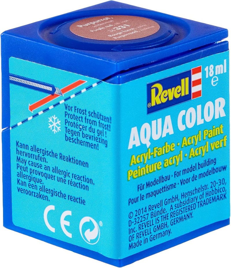 Aqua Red Bordeaux Satin Model Paint - Revell 36331 | 17ml Non-Toxic Formula