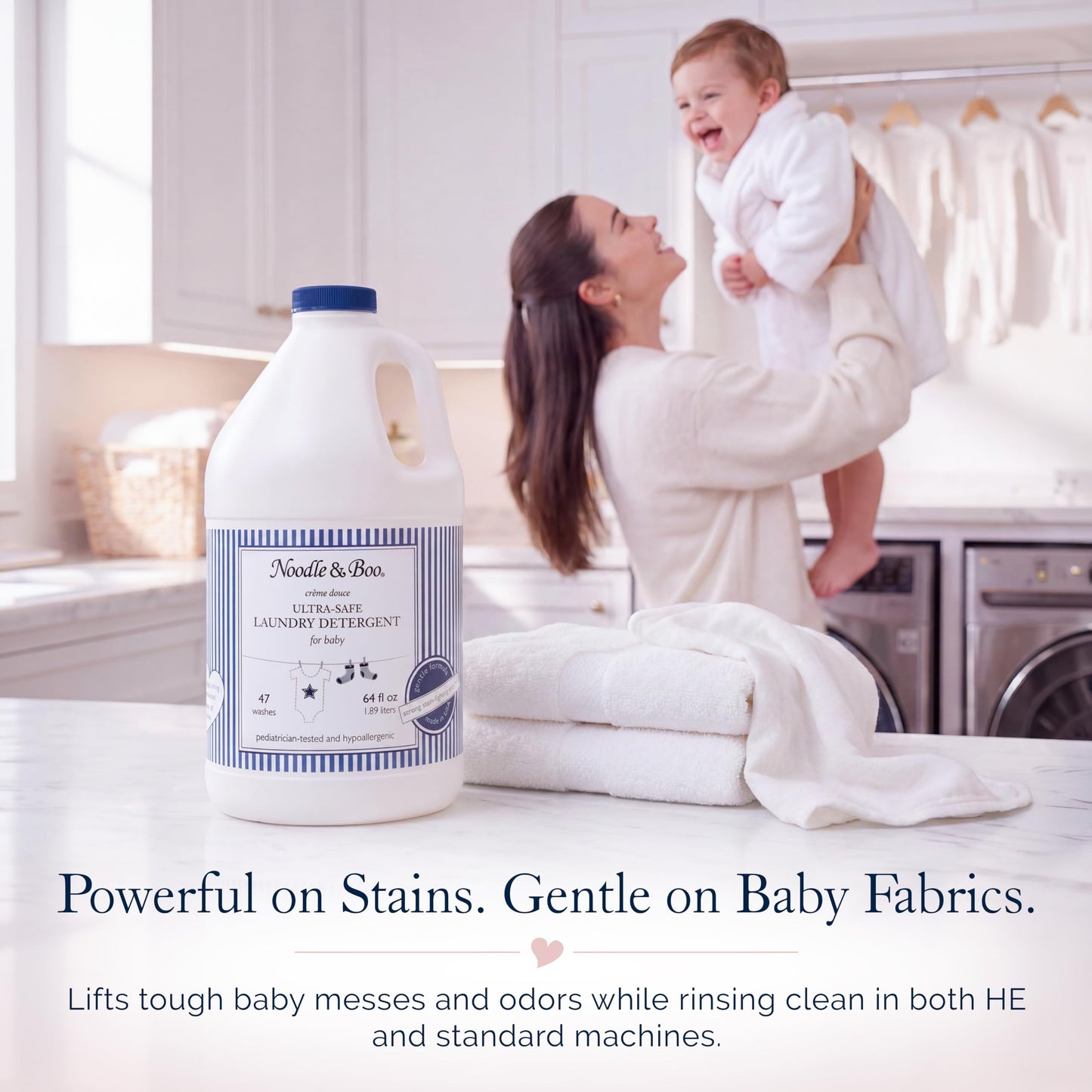 Noodle & Boo Baby Laundry Essentials Ultra-Safe Laundry Detergent, 64 Fl Oz (Pack of 1)