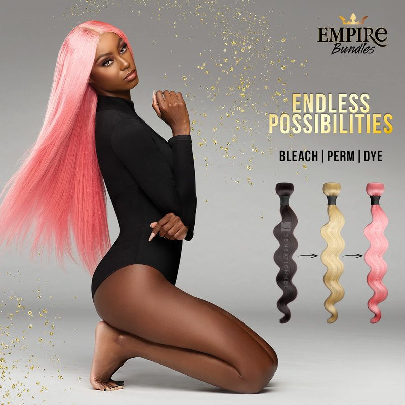 Sensationnel Empire bundles- body wave 10a tangle shed free human hair for weaving and sew in styles - 1 pack (12 inch, NATURAL/BLACK)