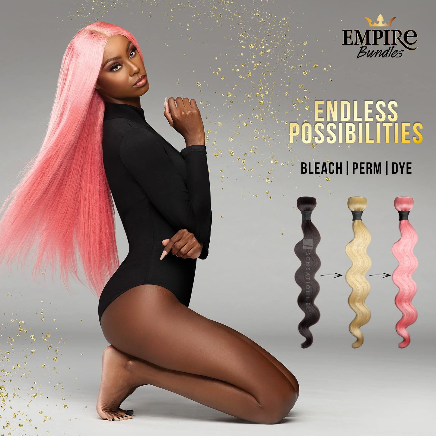 Sensationnel Empire bundles- body wave 10a tangle shed free human hair for weaving and sew in styles - 1 pack (12 inch, NATURAL/BLACK)