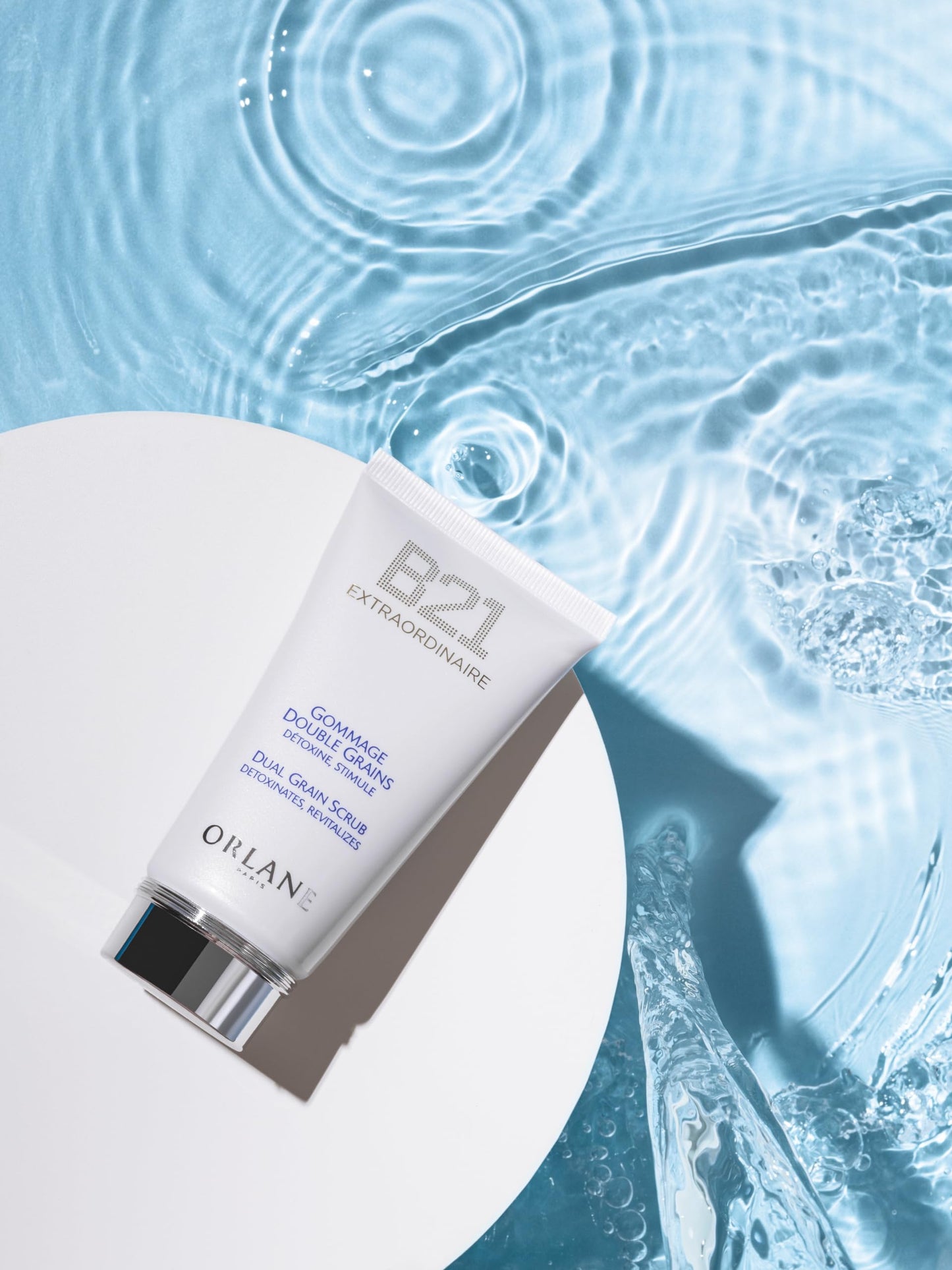 Orlane – B21 Extraordinaire Dual Grain Scrub, 2.5 fl oz, 75 ml, Dual Exfoliation Face Scrub, Volcanic & Rice Grains, Renews Skin Texture, Smooths & Refines Pores, Elegant Fast-Absorbing Formula