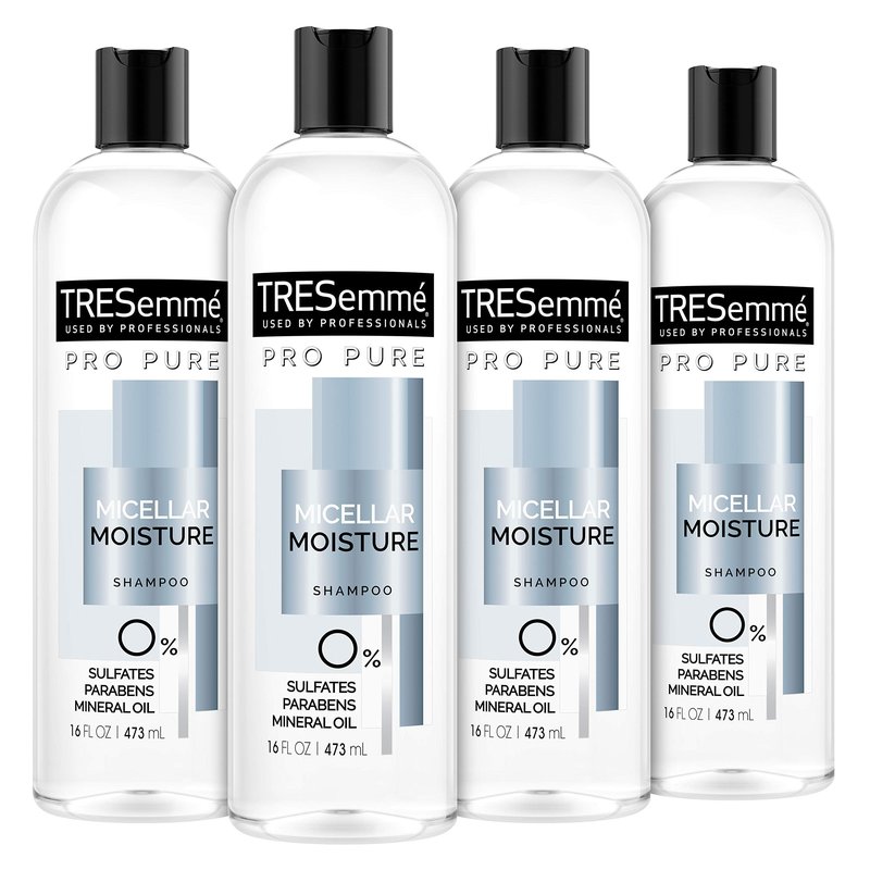 TRESemmé Pro Pure Moisture Shampoo for Daily Moisture, Paraben and Dye Free, 16 oz (4 Count)