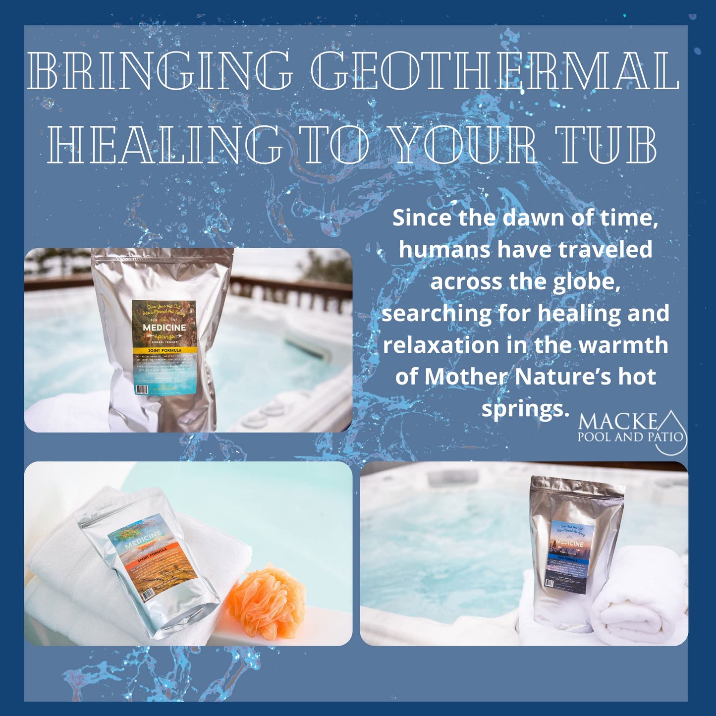 Medicine Springs Bath Tub Mineral Therapy Joint (2 Soaks) Dead sea Minerals hot Spring Soaking Collection for Healing Turn Your Bathtub into a Soaking Mineral Spring -Bath TUB
