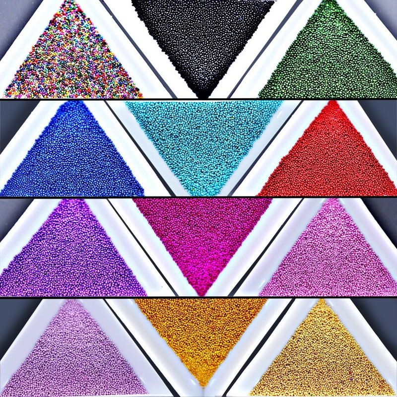 12 Colors Nail Art Caviar Beads 3D Craft Micro Eye Makeup Gems Decoration
