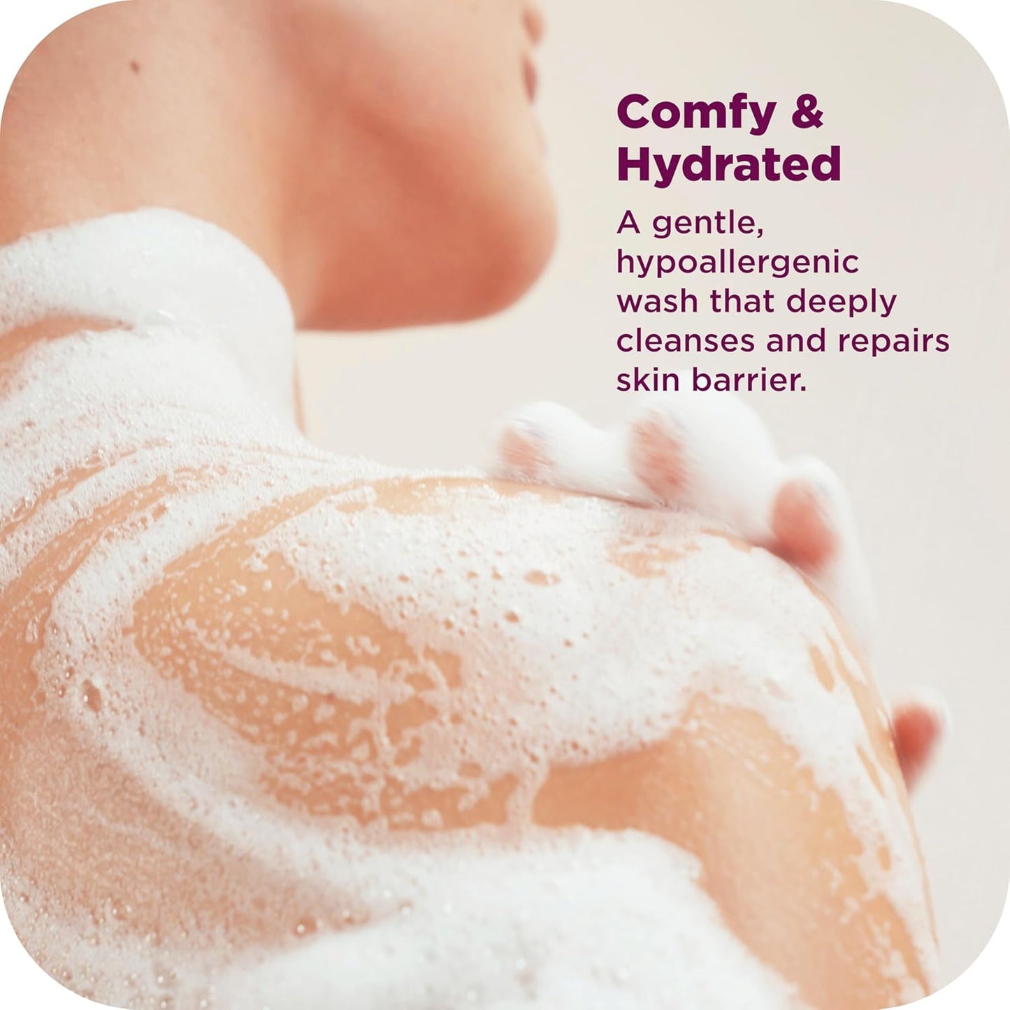 OLLY Body Wash - Comfy Mood Hydrating Formula with Ceramides, Chamomile Oil & Vitamin E | Cozy Vanilla & Fig Scent, 17 Fl Oz