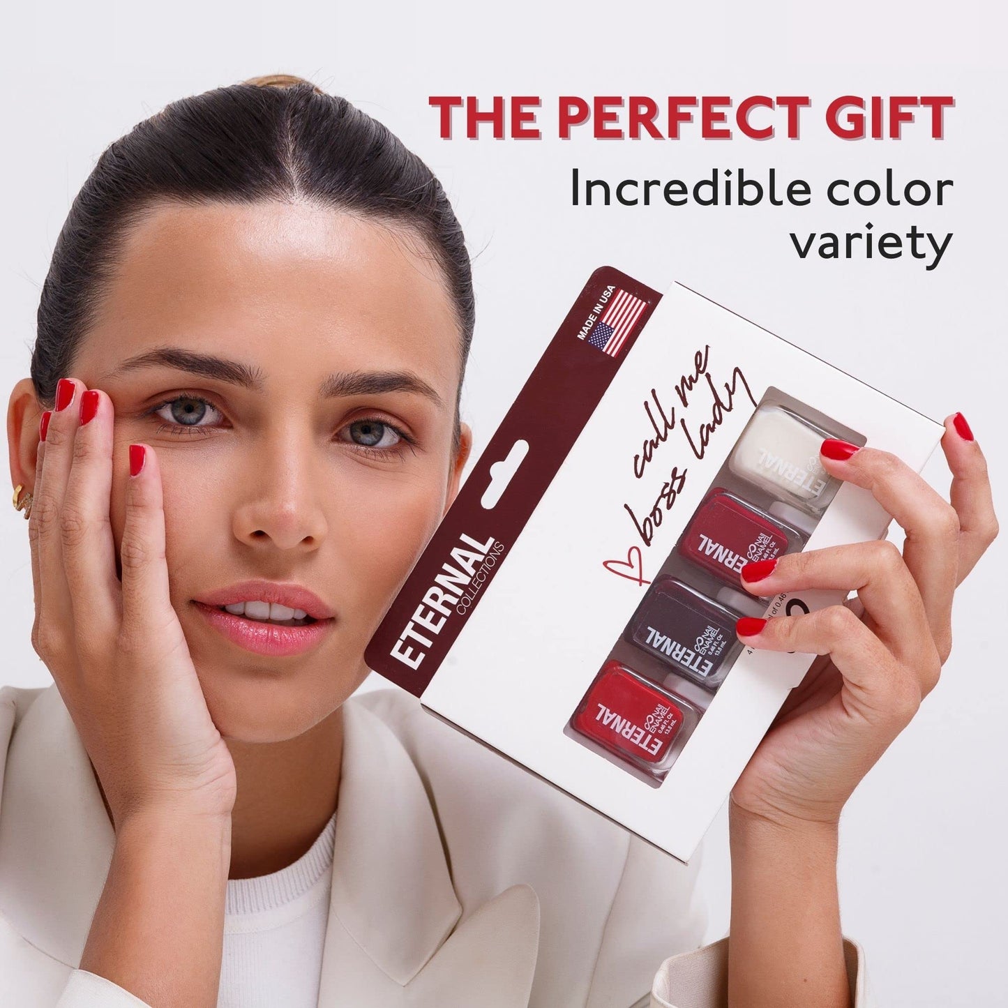 Eternal Nail Polish Set 4 Piece Kit: Long Lasting, Quick Dry and Cruelty Free. Made in USA - 0.46 Fluid Ounces Each (Call Me Boss Lady)