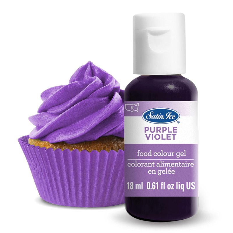 Satin Ice Food Color Liquid Gel, 0.61 fl oz Bottle, Purple