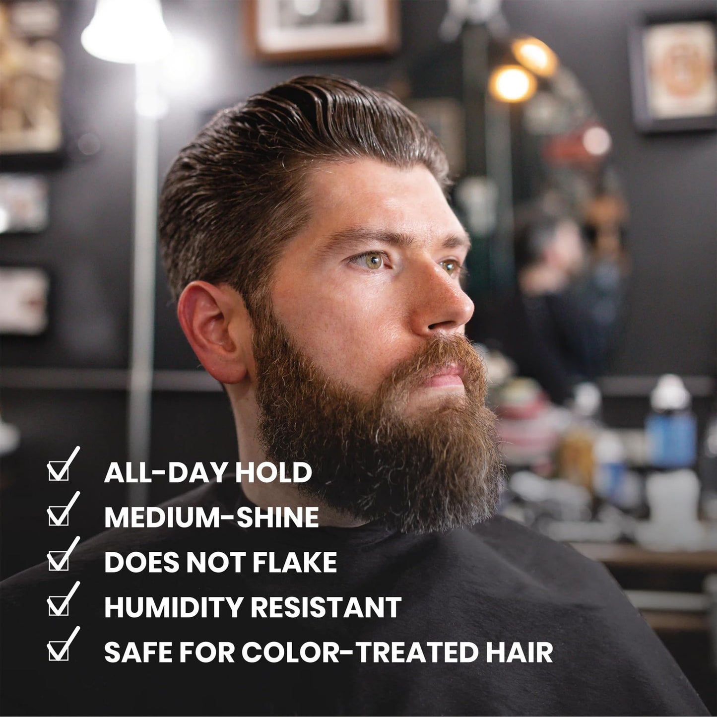 Billy Jealousy Plaster Master Water-Soluble Hair Pomade for Men, All Day Strong Hold with Medium Shine, Won't Flake & Safe for Color-Treated Hair, 3 Ounce