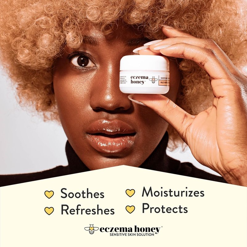 Eczema Honey Multi Peptide Eye Cream - Anti-Aging Treatment for Dark Circles & Puffiness | 0.5 Oz