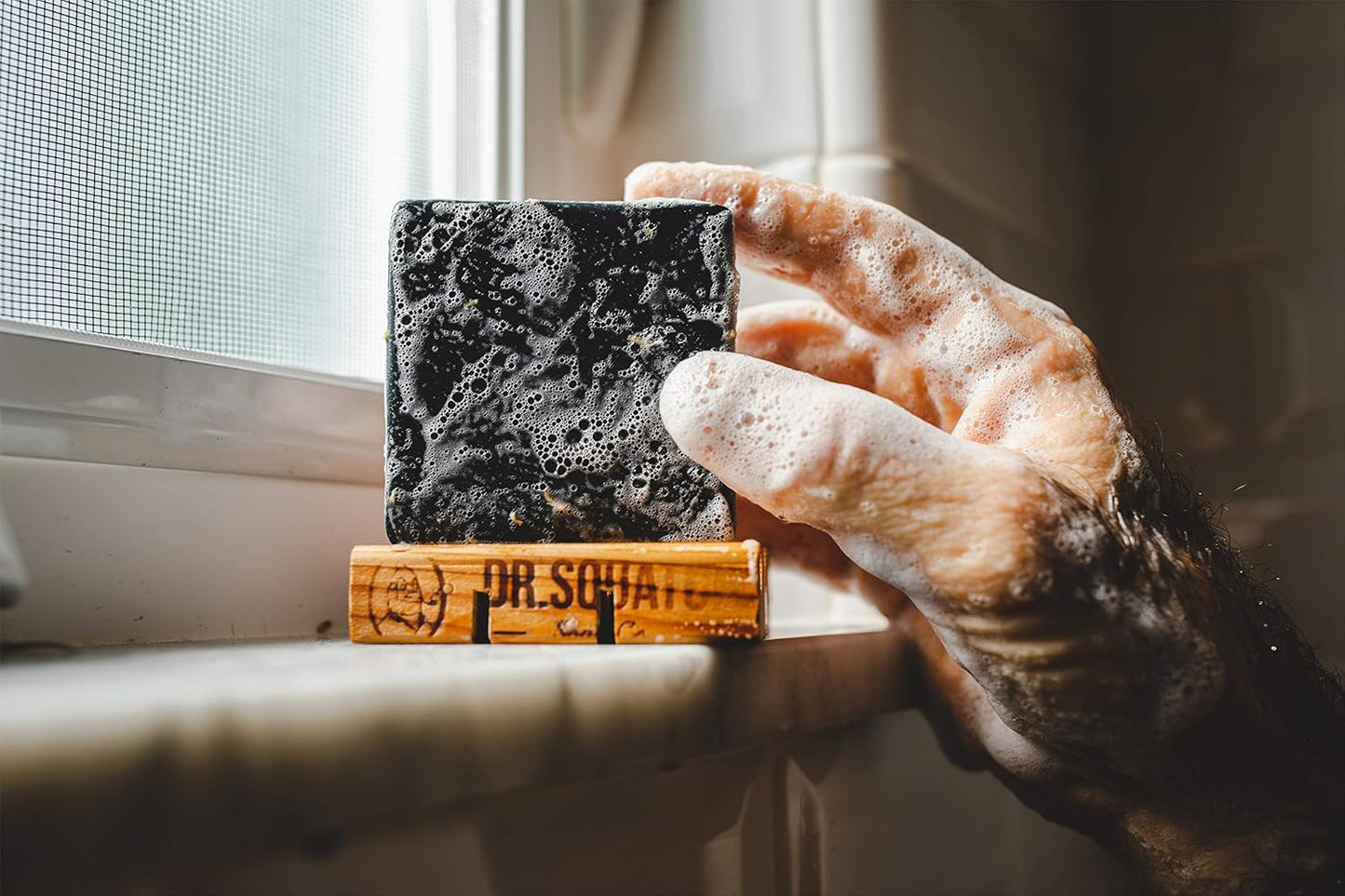 Dr. Squatch Pine Tar Soap - Natural Exfoliating Bar Soap for Men | 4-Pack Bundle with Woodsy Scent