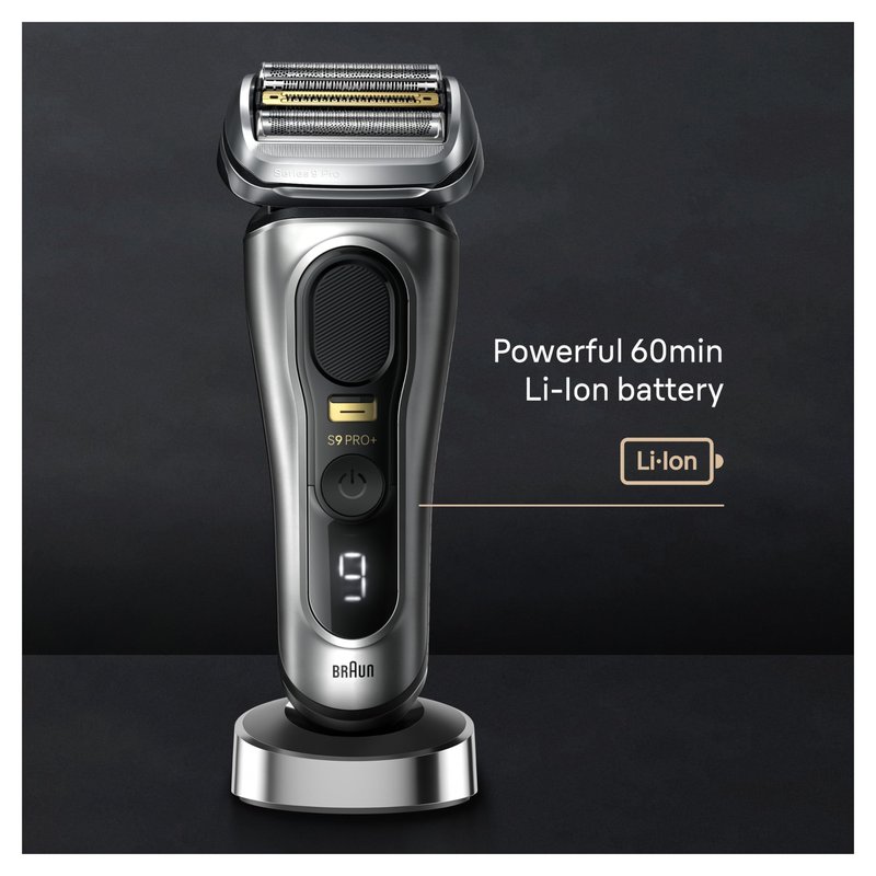 Braun Series 9 PRO+ Electric Razor for Men, 5 Pro Shave Elements & Precision Long Hair Trimmer, 6in1 SmartCare Center, Wet & Dry Electric Shaver for Smooth Skin with 60min Battery Runtime, 9517s