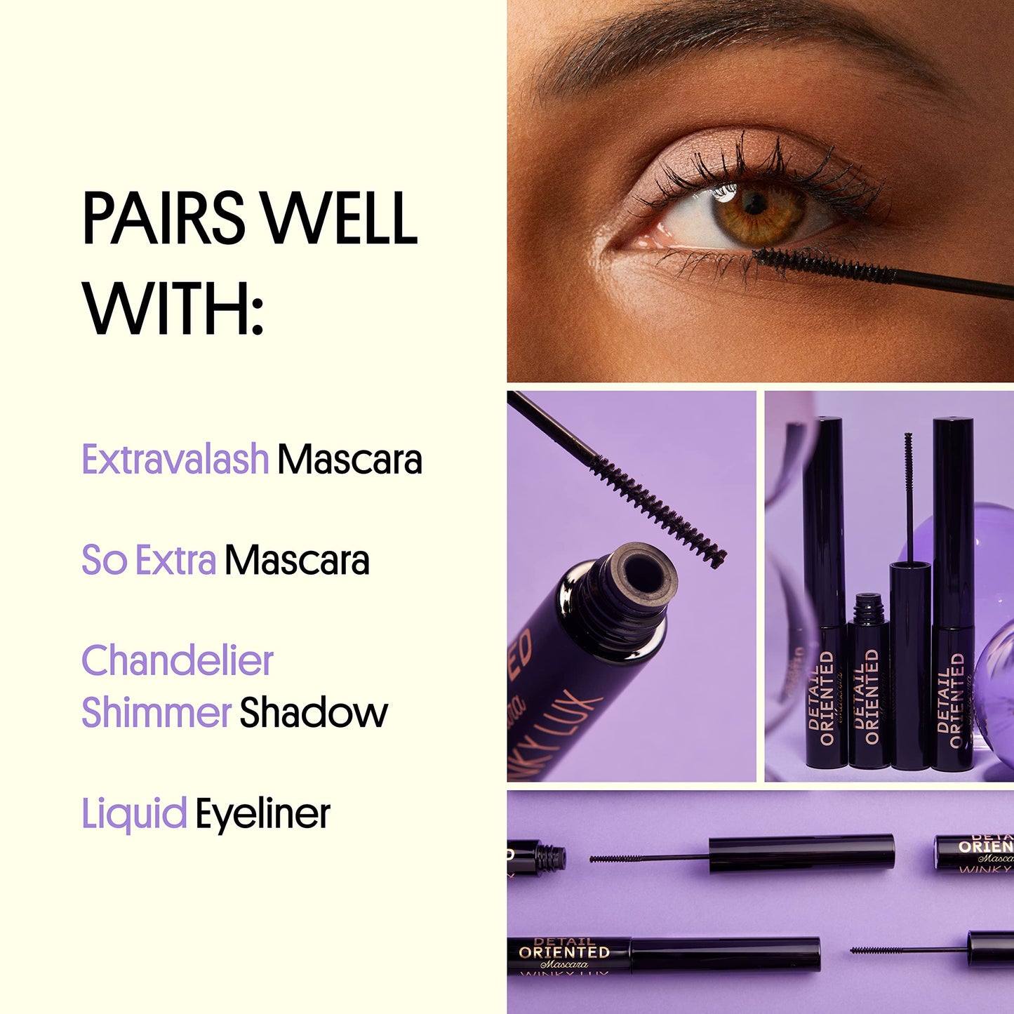 WINKY LUX Detail Oriented Mascara - Type A Black, Precision Spoolie