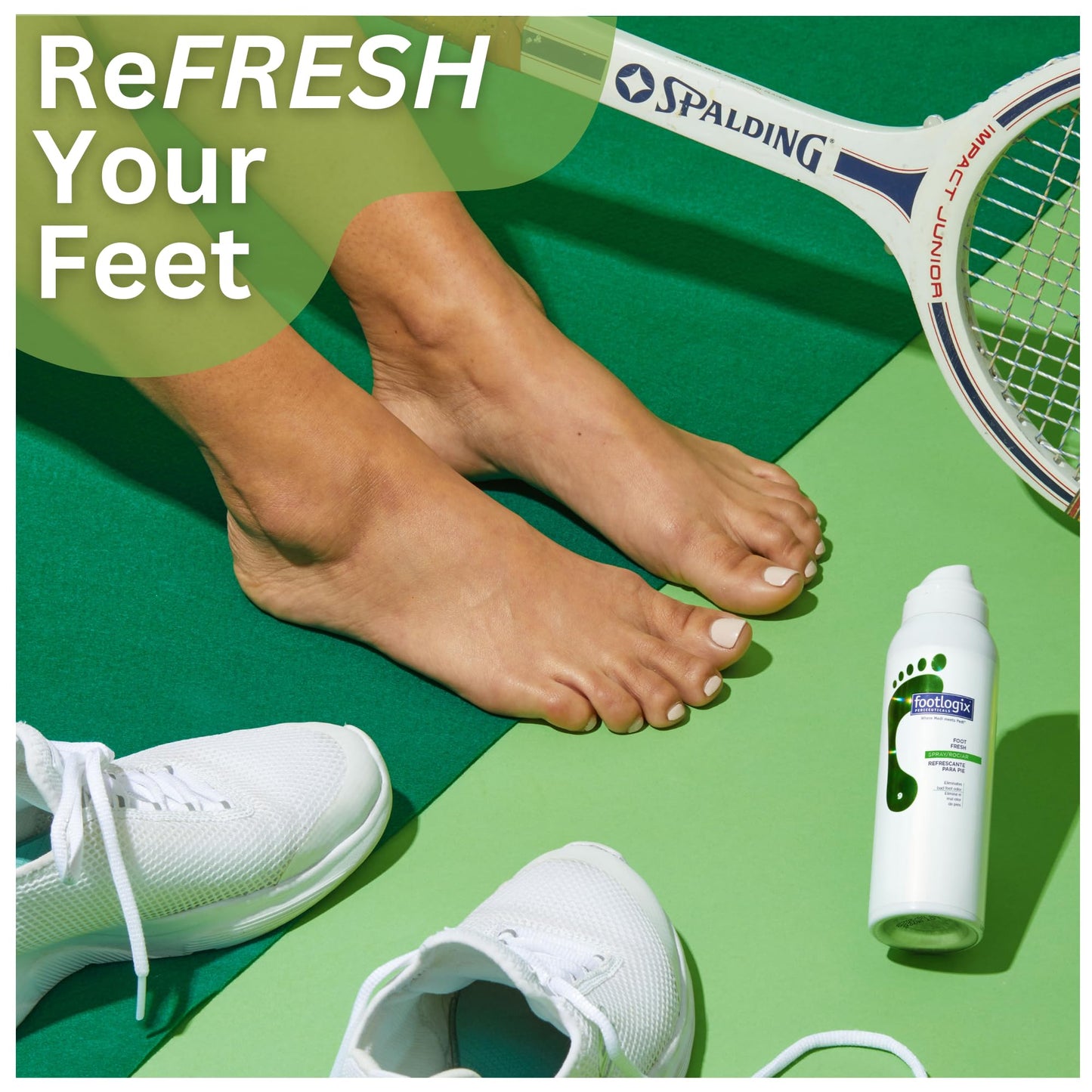 Footlogix Foot Deodorant Spray 4.23 oz | Tea Tree Oil & Menthol Foot Spray | Odor-Neutralizing Formula for Athletes & Enclosed Shoe Wearers | 360° Spray | Cooling, Refreshing, Long-Lasting Freshness