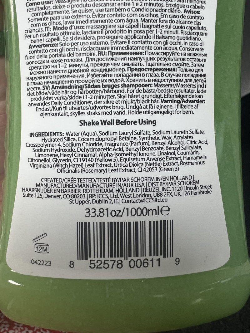 Reuzel Scrub Shampoo, Deeply Cleanses, 33.81 oz