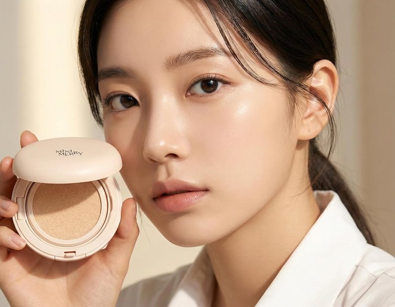 Minimerry Long Wear Cushion Foundation - Full Coverage Matte Finish | #21 Vanilla, 13g/0.45oz, 5 Shades for All Skin Tones