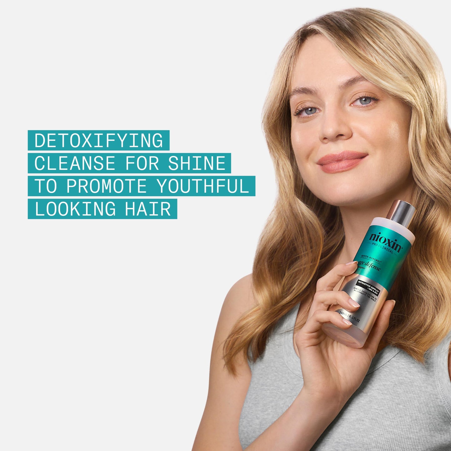 NIOXIN Age Defense Shampoo for Aging Hair | Detox Scalp Cleanser