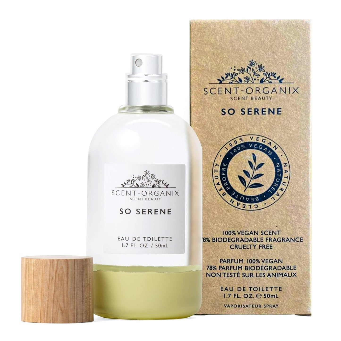 So Serene Perfume for Men & Women - Citrusy & Fruity Fragrance with Mandarin, Wild Freesia & Green Tea | 1.7 fl oz