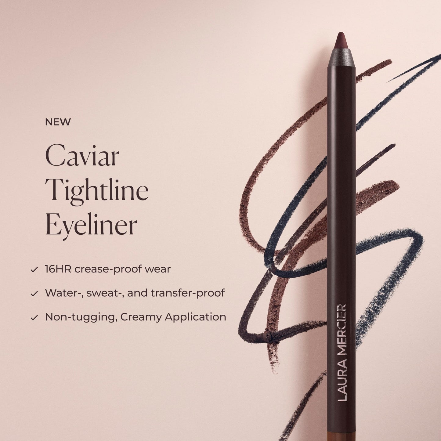 Laura Mercier Caviar Tightline Eyeliner: Long Lasting Color, Crease-proof, Waterproof, Gel-like Hydrating Formula, Perfect for Tightline, Lash Line + Waterline, Smoke