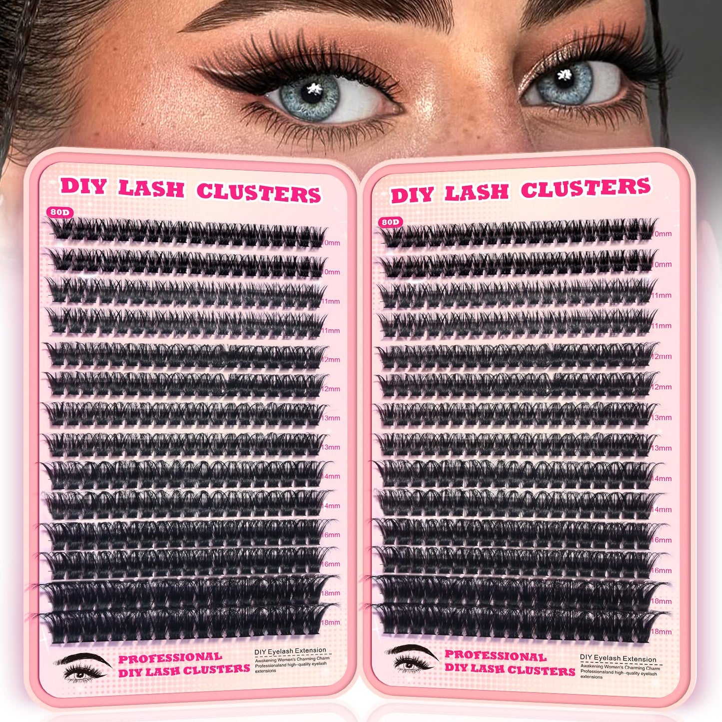 532pcs Fluffy Lash Clusters Manga Cluster Eyelash Extensions DIY Lashes Kit