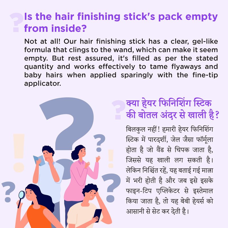Orgatre Hair Finishing Stick for Flyaways – Anti-Frizz Hair Wax Stick for Smooth, Sleek Hair – Curl Definer & Long-Lasting Hold – Non-Greasy Hair Styling Solution for Women – 15g