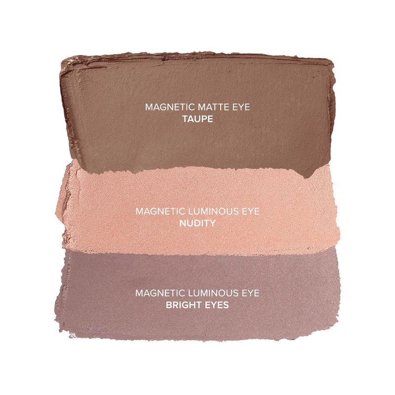 Nudestix Bright Nude Eyes Mini Kit – 3-Piece Cream Eyeshadow Pencil Set with Matte & Luminous Finishes | Long-Wear, Vegan Eye Makeup Crayons for Highlighting & Defining | Travel-Size Clean Beauty
