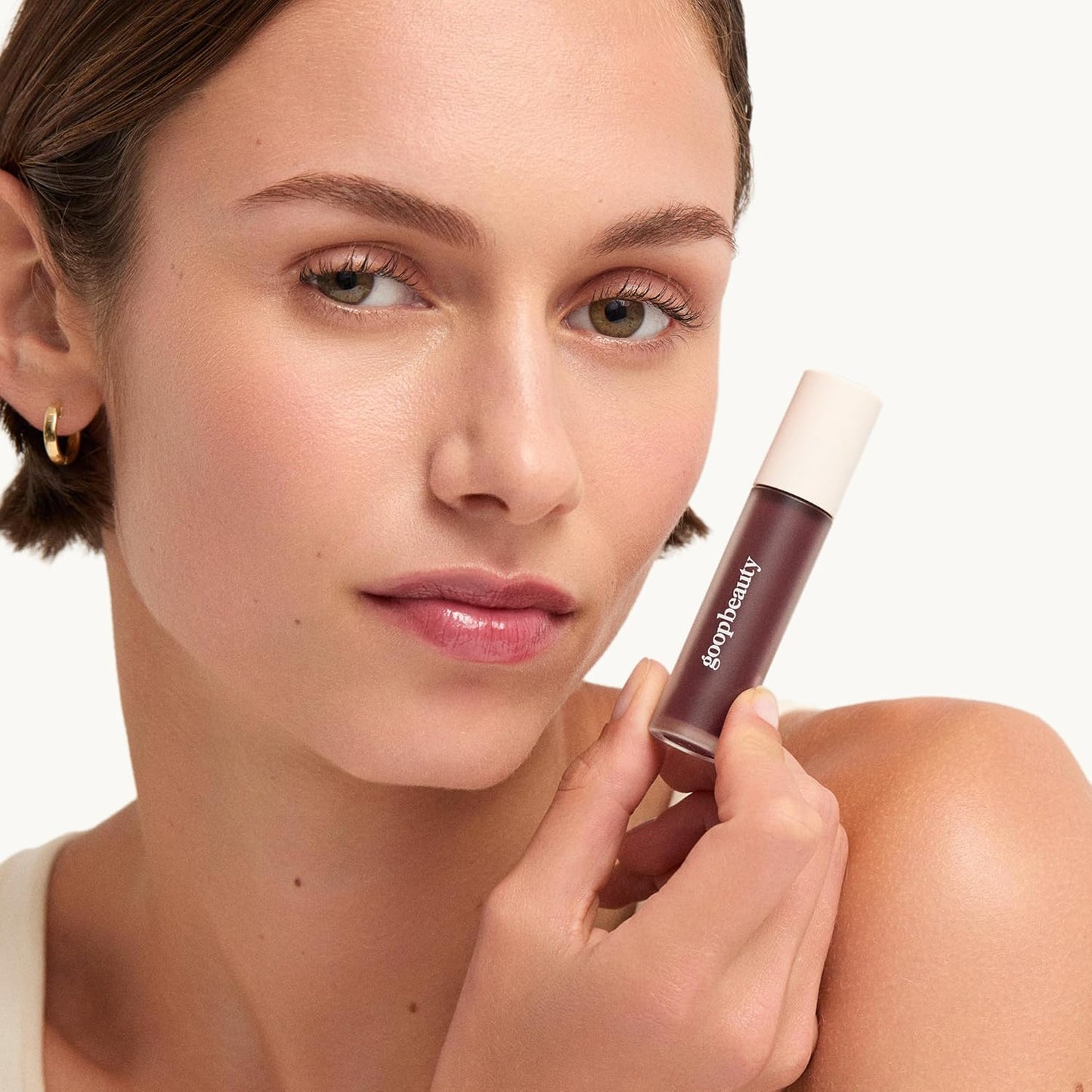 Goop Beauty Hydra-Barrier Gel Gloss - Hydrating Lip Gloss with Hyaluronic Acid & Vitamin E | Palest Clear Pink - 0.13 oz
