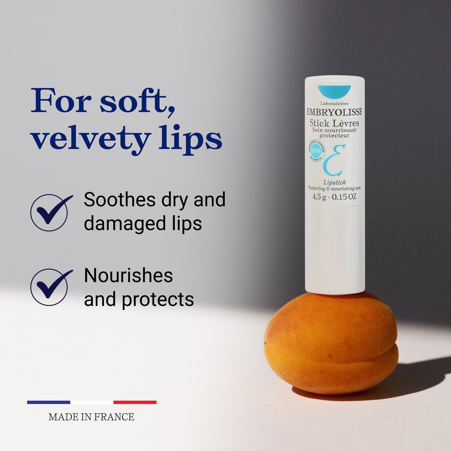 Embryolisse Protective Repair Lip Balm. Shea Butter Care for Hydration and Protection of Chapped and Dry Lips, 0.15 oz.