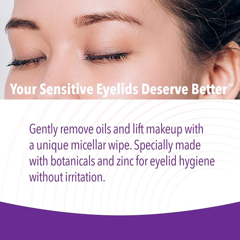 Eyelid Cleansing Bundle - 20 Sterile Wipes & 3.3 Fl Oz BAK-Free Micellar Cleanser