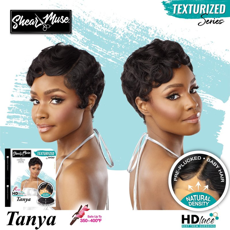 Sensationnel Shear Muse Lace Wig - Tanya Deep Laceparting Hand Tied Ready to Wear Synthetic Prestyled Units (BEIGEBLONDE)