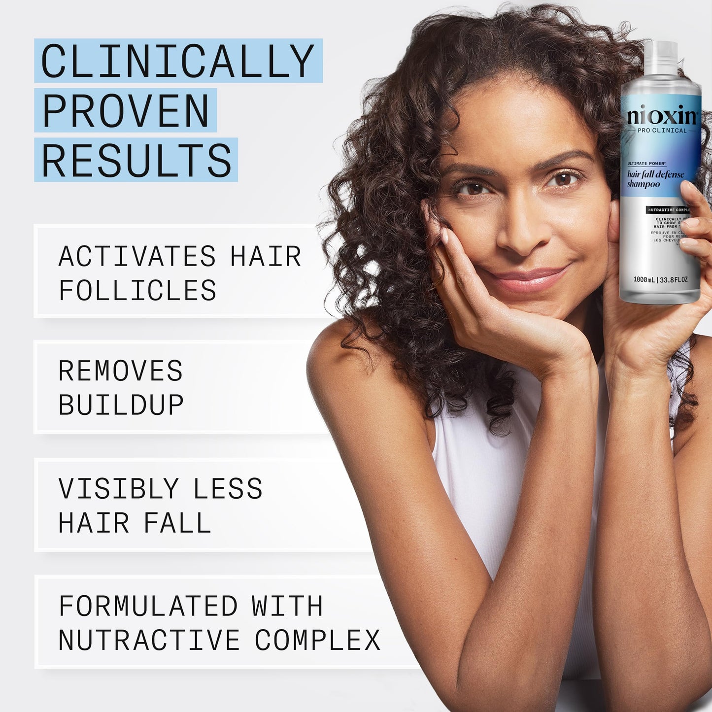 Nioxin Hair Fall Defense Liter Shampoo & Intensive Daily Leave-In Hair Treatment Duo Set | Prepack with Pump Included | Visibly Less Hair Loss | For Thicker and Stronger Hair