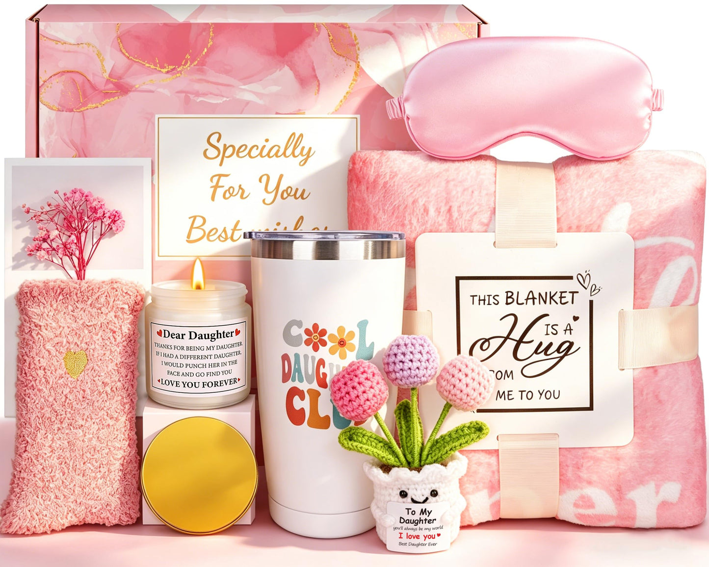 Gifts for Women Self Care Gifts Get Well Soon Gifts, Lavender Relaxation Spa Gift Basket Sets with Luxury Flannel Blanket, Unique Mothers Day Mom Gifts Basket for Mom Wife Grandma Sister