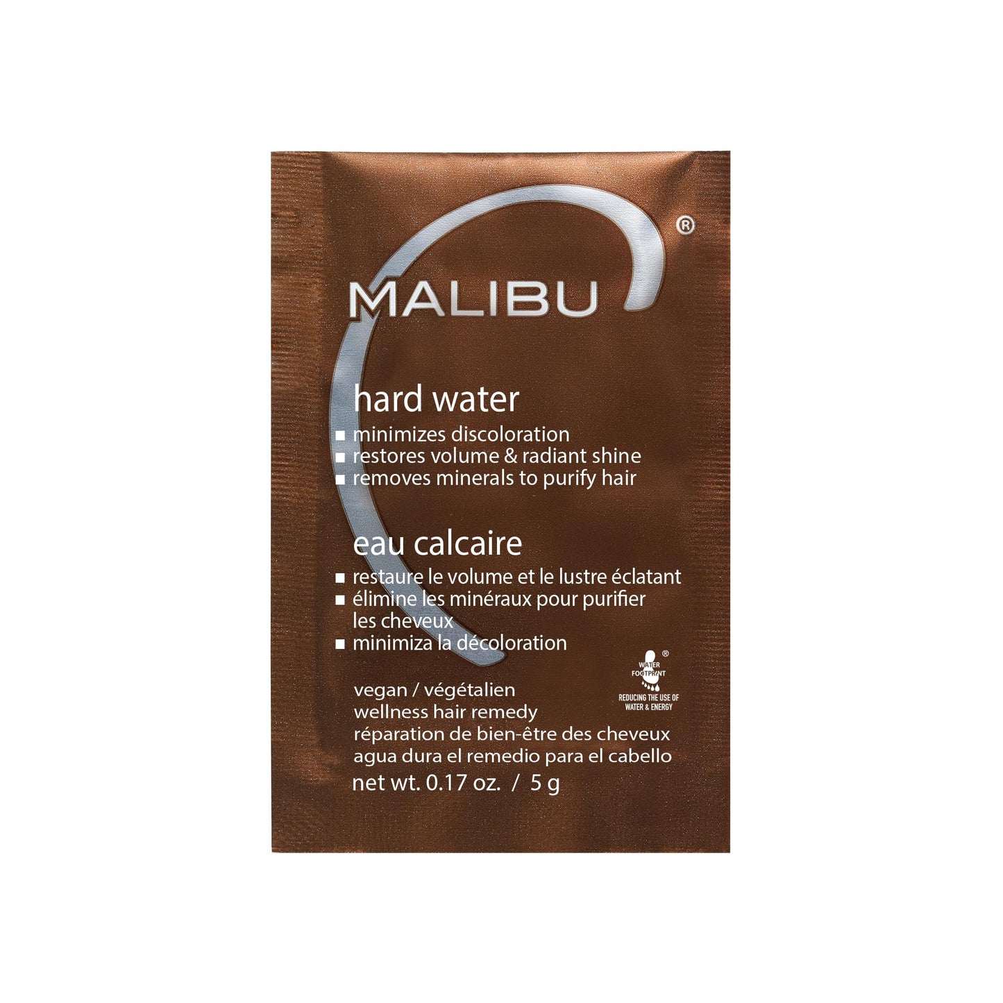 Malibu C Hard Water Wellness Hair Remedy - Removes Hard Water Deposits & Impurities + Restores Volume and Radiant Shine with Vitamin C Complex (1 Packet)