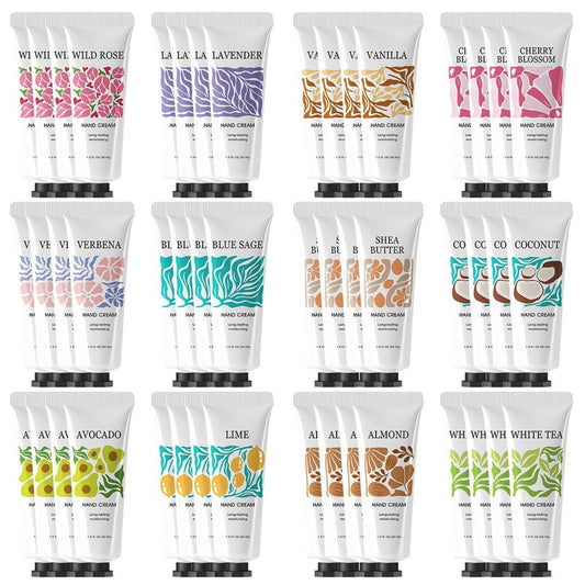 48 Pack Hand Cream Bulk Gifts for Women,Bridesmaid Gifts Bachelorette Party Favors Adults,Teacher Appreciation Gifts Employee,Thank You Gifts,Hand Lotion Travel Size Hand Cream for Dry Cracked Hands