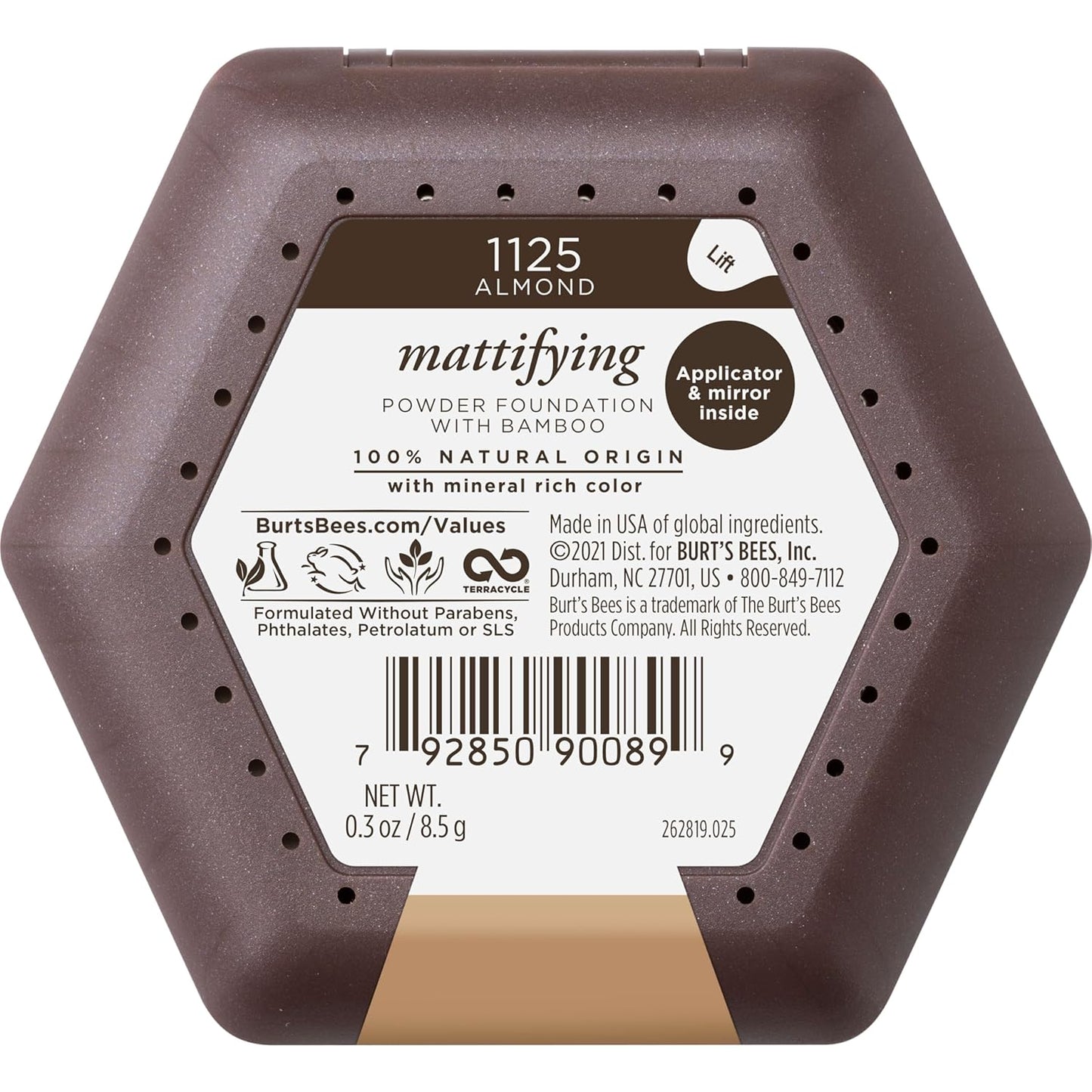 Burt's Bees Lightweight Powder Foundation - 100% Natural Almond, 0.3 Ounce