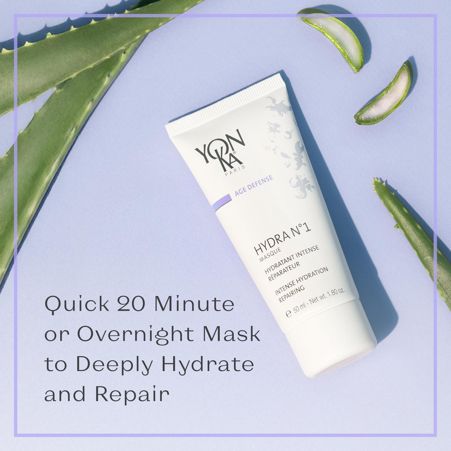 Yonka Hydra No. 1 Masque | Hydrating Face Mask with Vitamin C and Aloe Vera | Overnight Anti-Aging Treatment | For Normal to Dry Skin | Paraben-Free | 1.80 oz