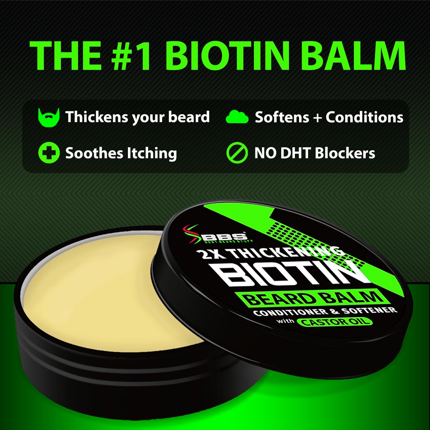 Beard Growth Kit w/ 100% Lifetime Replacement First Cut Boar Bristle Brush/Beard Brush for Men + 2X THICKENING Biotin Mustache Wax, Conditioner, and Softener - Formulated in America