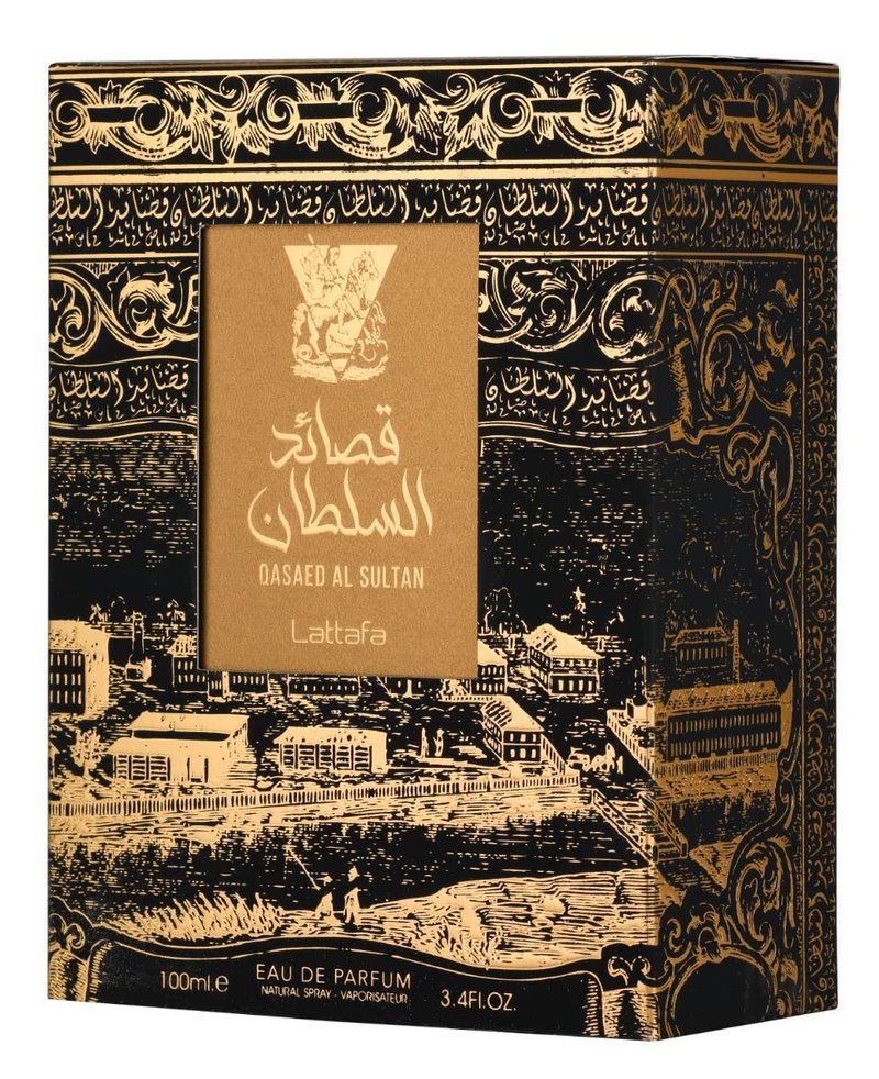 Lattafa Perfumes Qasaed Al Sultan for Unisex Eau de Parfum Spray, 3.4 Ounce