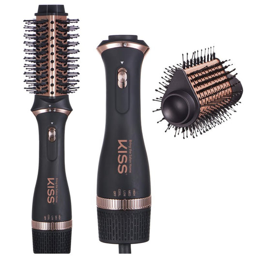 Kiss Volume Boosting Air Brush, Detachable Ceramic Waterdrop Shaped Brush Head, Maximum Root Boosting Hair Dryer, 4 Heat Settings, Tangle-Free Bristles, 360° Swivel Cord