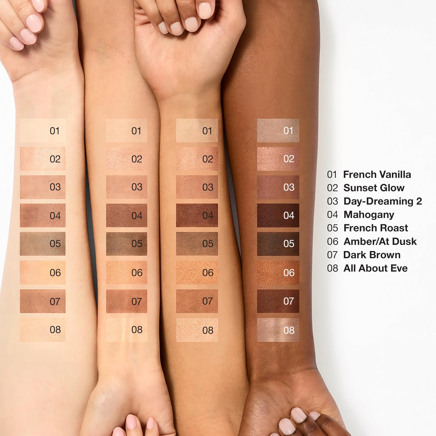 Clinique All About Shadow Eye Shadow Palette, 8 Silky + Buildable Shades | Safe For Sensitive Eyes, A Nude Honey Mood